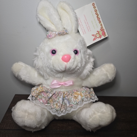 Unbranded Other - White Plush Bunny Rabbit Stuffed Animal Detachable Skirt Hard Eyes & Nose *READ*